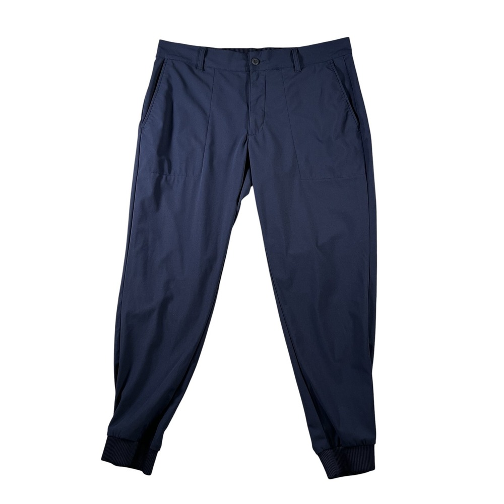 FJ Footjoy Mens Navy Blue HYPR Golf Jogger Pants Size W38 L30 Elastic Waist Cuff
